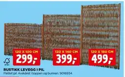 jem & fix RUSTIKK LEVEGG I PIL tilbud