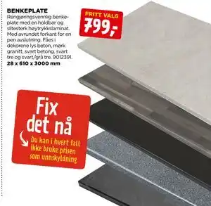 jem & fix BENKEPLATE tilbud