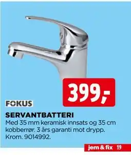 jem & fix SERVANTBATTERI tilbud