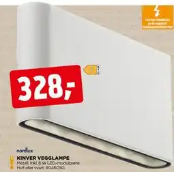 jem & fix KINVER VEGGLAMPE tilbud
