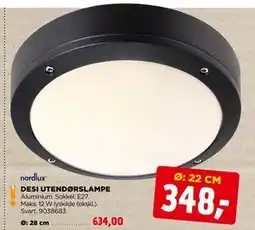 jem & fix DESI UTENDØRSLAMPE tilbud