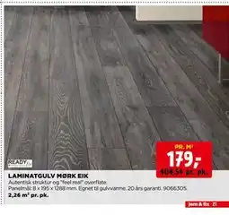 jem & fix LAMINATGULV MØRK EIK tilbud