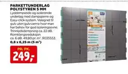 jem & fix PARKETTUNDERLAG POLYSTYREN 5 MM tilbud