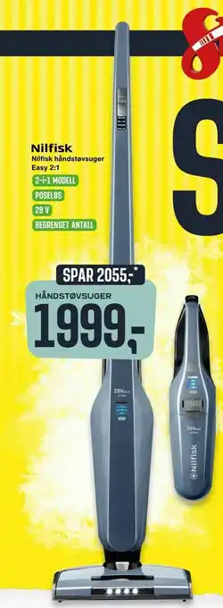 Skousen Nilfisk hånd støvsuger Easy 2,1 tilbud
