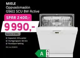 ELON MIELE Oppvaskmaskin G5611 SCU BW Active tilbud