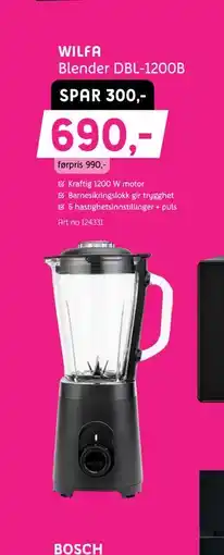 ELON WILFA Blender DBL-1200B tilbud