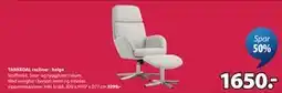 JYSK TANKEDAL recliner - beige tilbud