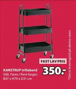 JYSK KANSTRUP trillebord tilbud