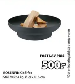 JYSK ROSENFINK bålfat tilbud