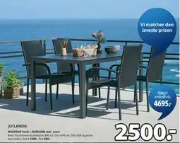 JYSK JUTLANDIA MADERUP bord + GUDHJEM stol - svart tilbud