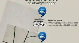 JYSK SANDFIOL teppe tilbud