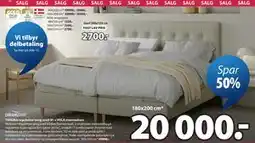 JYSK TONDRA regulerbar seng sand-91 + VOLA overmadrass tilbud