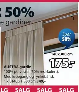 JYSK AUSTRA gardin tilbud
