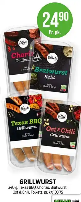 Kiwi GRILLWURST tilbud