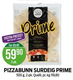 Kiwi PIZZABUNN SURDEIG PRIME tilbud