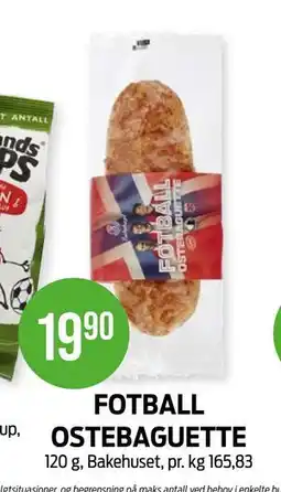 Kiwi FOTBALL OSTEBAGUETTE tilbud