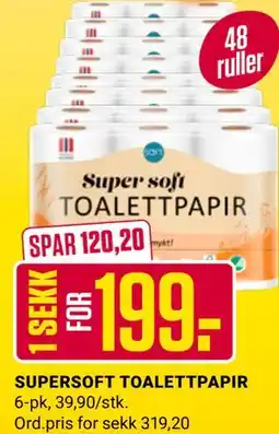 Europris SUPERSOFT TOALETTPAPIR tilbud