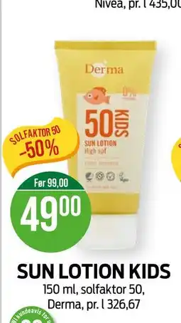 Kiwi SUN LOTION KIDS tilbud