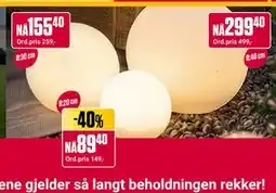 Europris Solcellebelysning tilbud