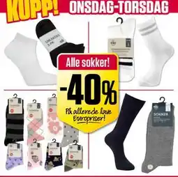 Europris Alle sokker! tilbud