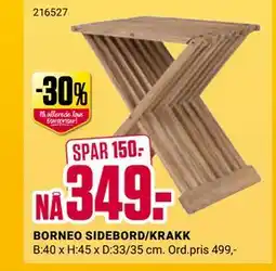 Europris BORNEO SIDEBORD/KRAKK tilbud