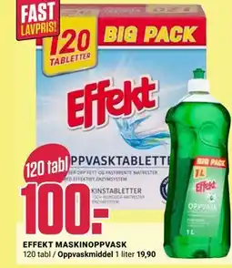 Europris EFFEKT MASKINOPPVASK tilbud