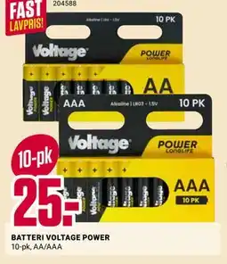 Europris BATTERI VOLTAGE POWER tilbud