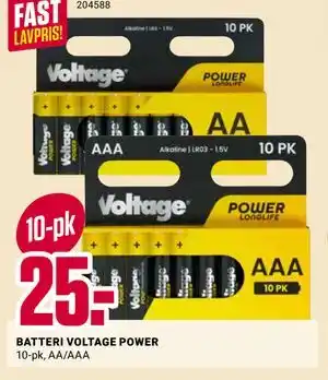 Europris BATTERI VOLTAGE POWER tilbud