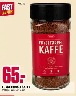 Europris FRYSETØRRET KAFFE tilbud