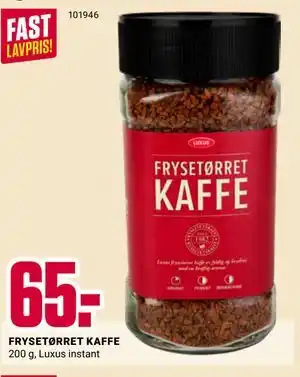 Europris FRYSETØRRET KAFFE tilbud