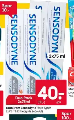 Rusta Tannkrem Sensodyne tilbud