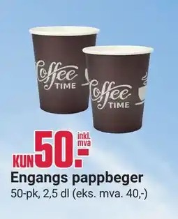 Europris Engangs pappbeger tilbud