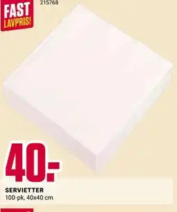 Europris SERVIETTER tilbud