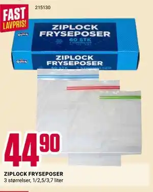 Europris ZIPLOCK FRYSEPOSER tilbud