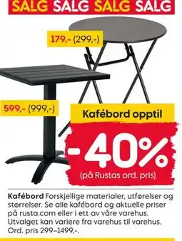 Rusta Kafébord tilbud
