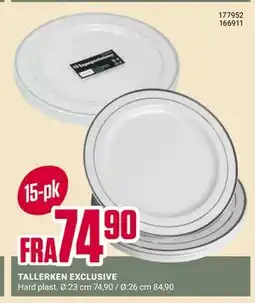 Europris TALLERKEN EXCLUSIVE tilbud