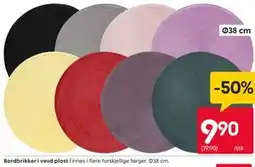 Rusta Bordbrikker i vevd plast tilbud