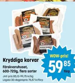 Eurocash Kryddiga korvar tilbud