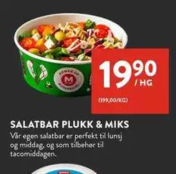 Jacobs SALATBAR PLUKK & MIKS tilbud