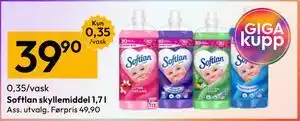 Gigaboks Softlan skyllemiddel 1,7 l tilbud