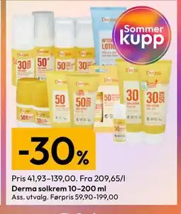 Gigaboks Derma solkrem 10–200 ml tilbud