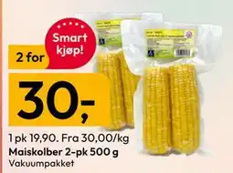 Gigaboks Maiskolber 2-pk 500 g tilbud