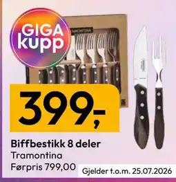 Gigaboks Biffbestikk 8 deler tilbud