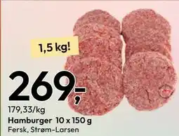 Gigaboks Hamburger 10 x 150 g tilbud