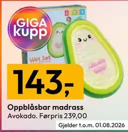 Gigaboks Oppblåsbar madrass tilbud