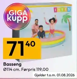 Gigaboks Basseng tilbud