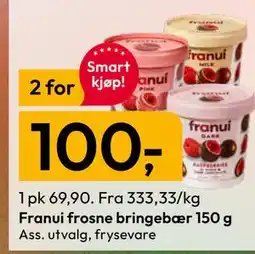 Gigaboks Franui frosne bringebær 150 g tilbud