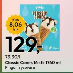 Gigaboks Classic Cones 16 stk 1760 ml tilbud