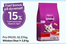 Gigaboks Whiskas Okse 1+ 3,8 kg tilbud