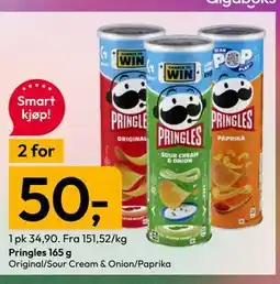 Gigaboks Pringles 165 g tilbud